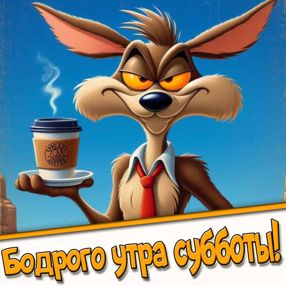 Бодрого утра субботы! - открытка с кофе