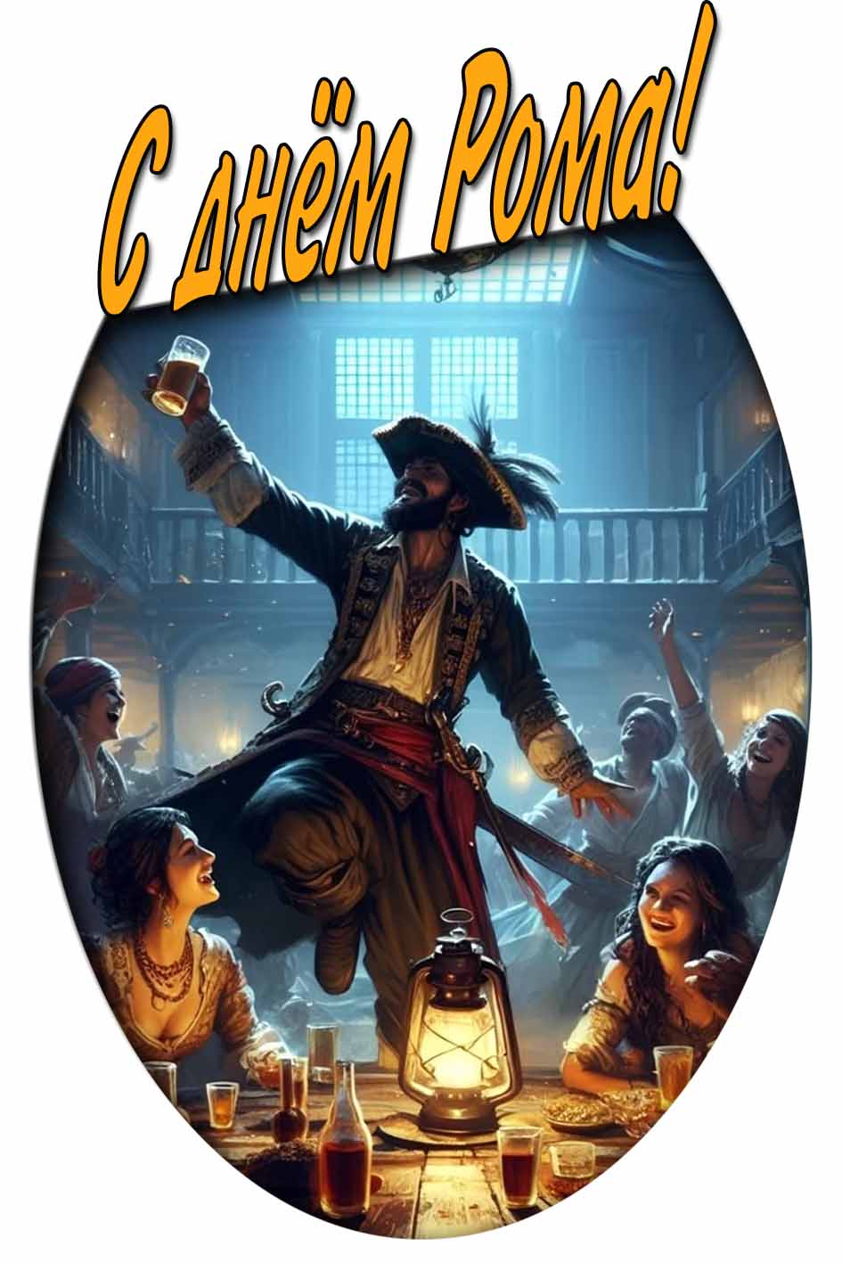 С днём рома! - прикольная картинка