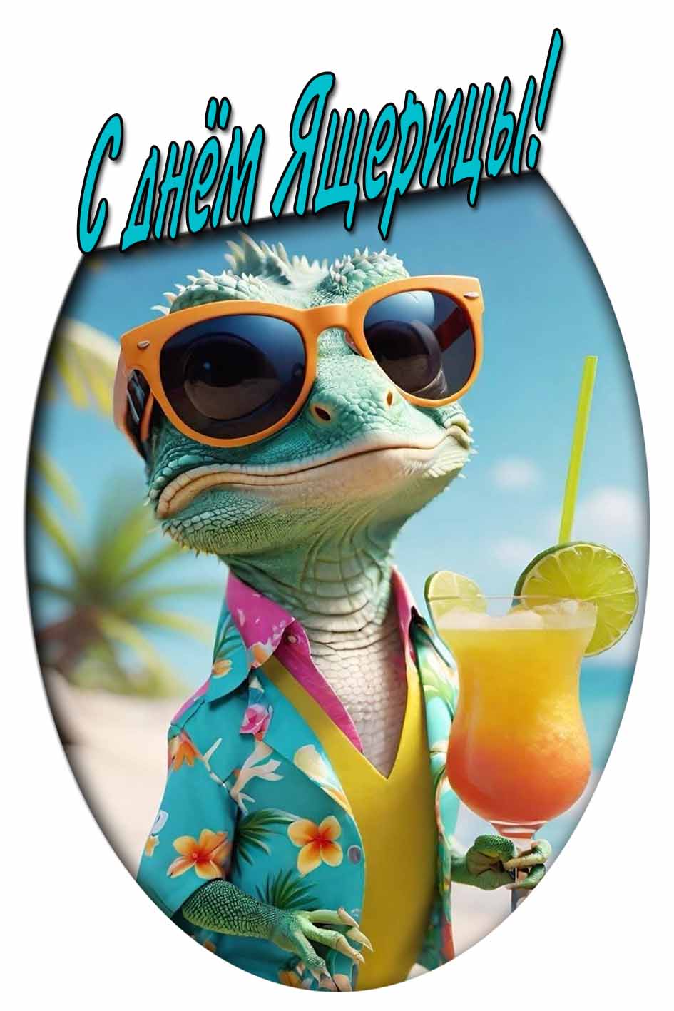 С днём ящерицы! - прикольная картинка