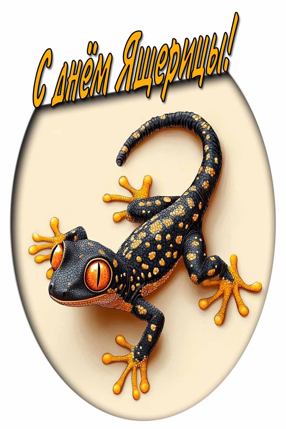 Открытка с днём ящерицы
