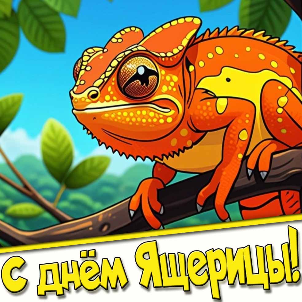 Картинка с днём ящерицы