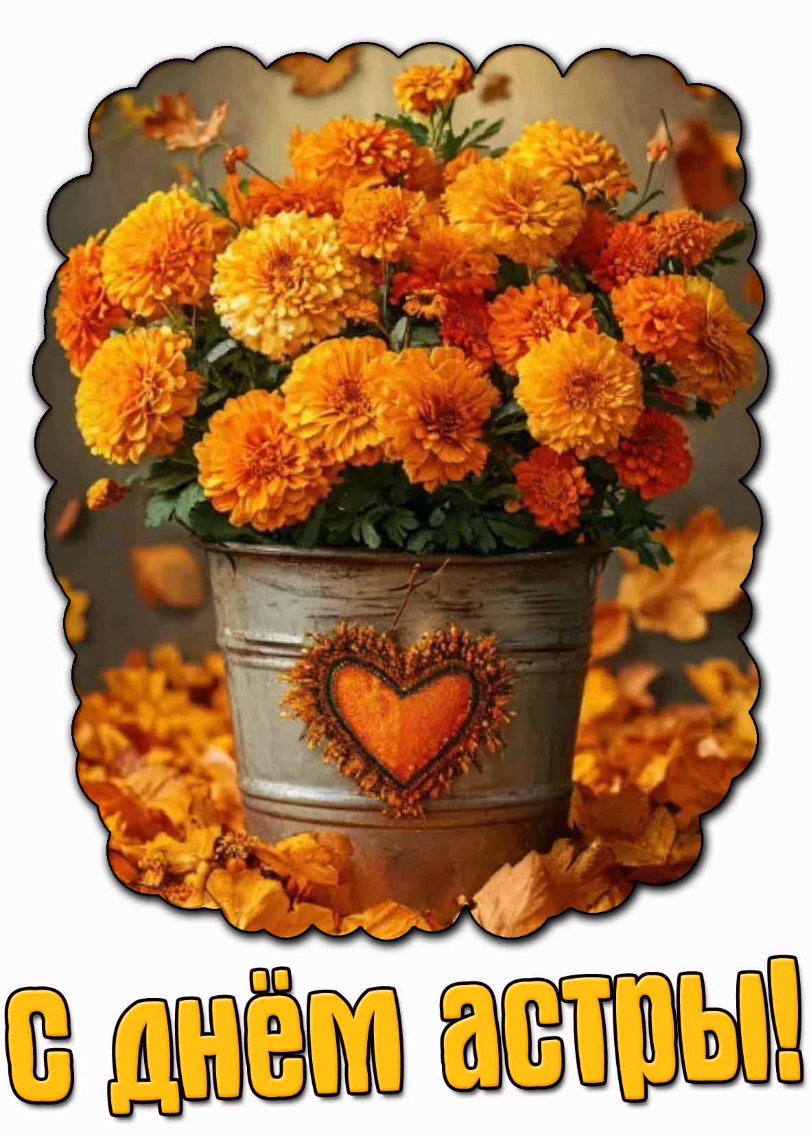 Красивая осенняя картинка с днём астры