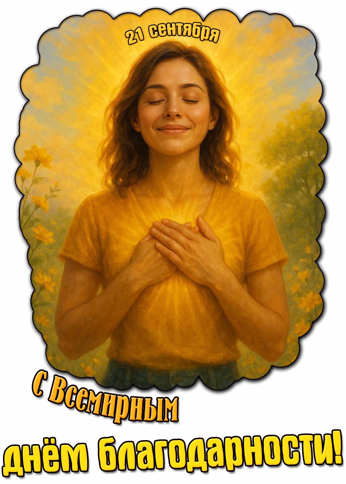 Картинка с Всемирным днём благодарности - 21 сентября