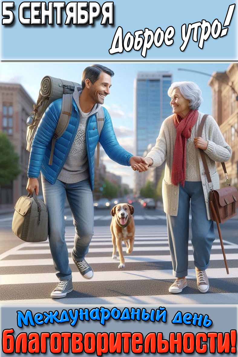 Картинка "5 сентября доброе утро! Международный день благотворительности!"