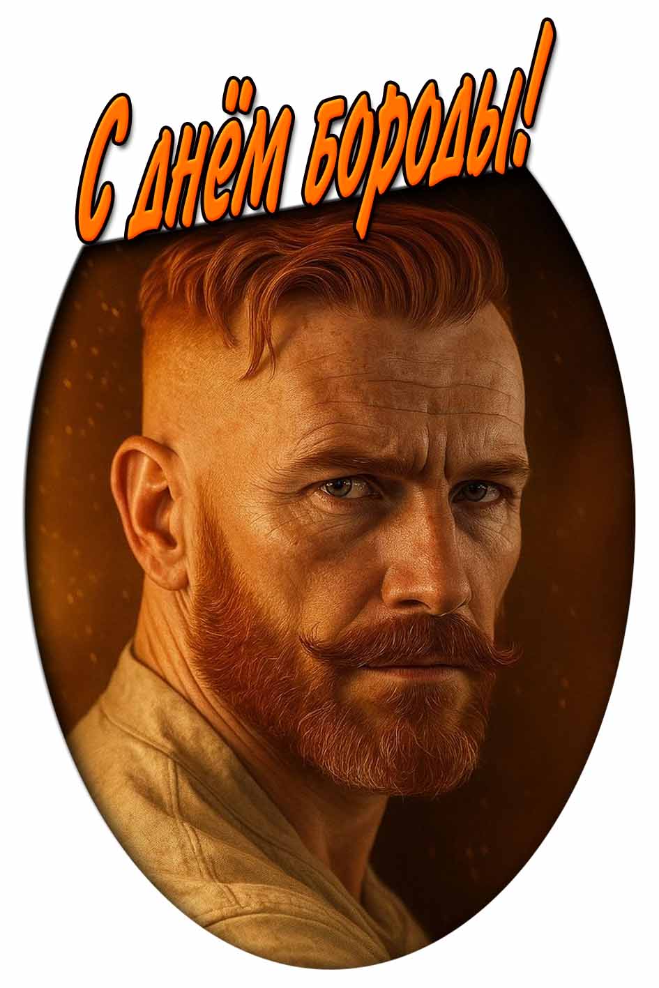 С днём бороды! - картинка с рыжим мужчиной
