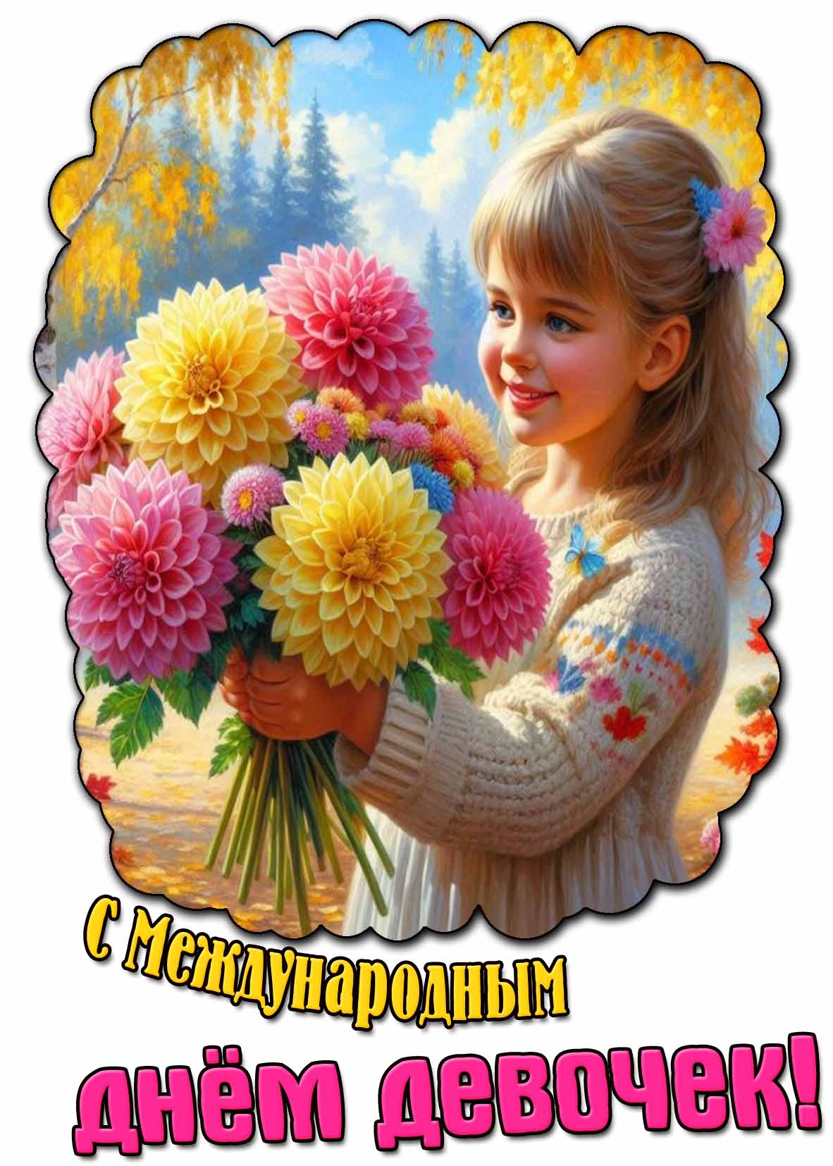 Красивая картинка с международным днём девочек