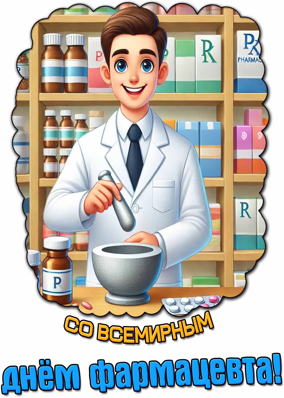 Со всемирным днём фармацевта! - картинка для мужчины