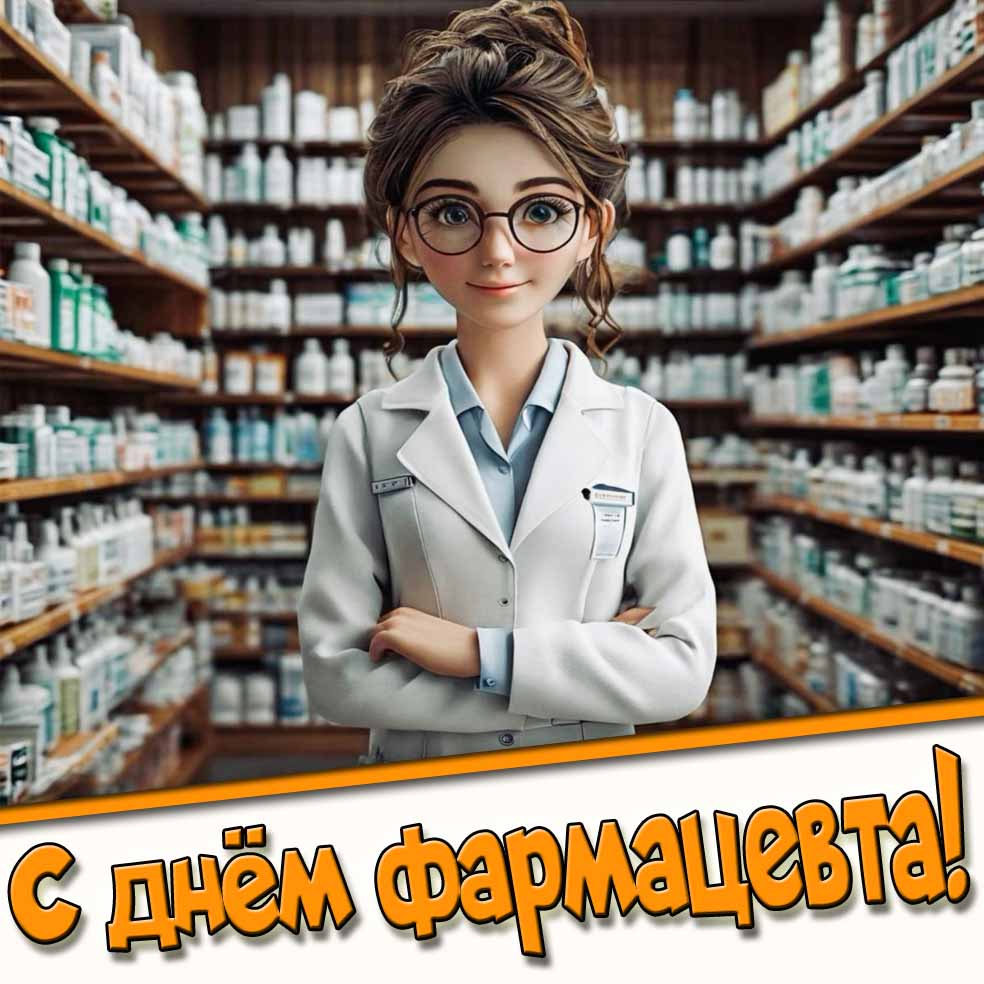 Открытка с днём фармацевта