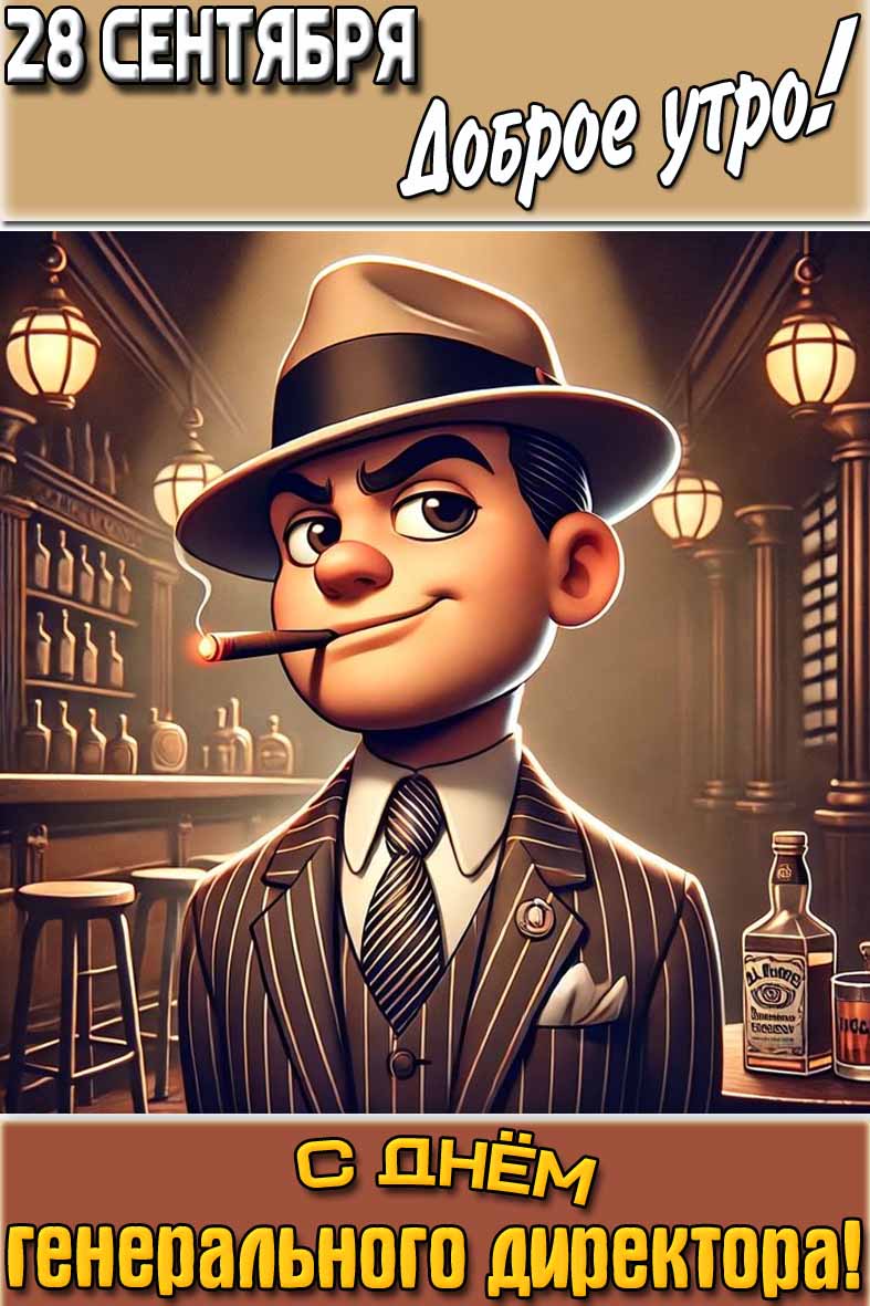 Картинка "28 сентября доброе утро! С днём генерального директора!"