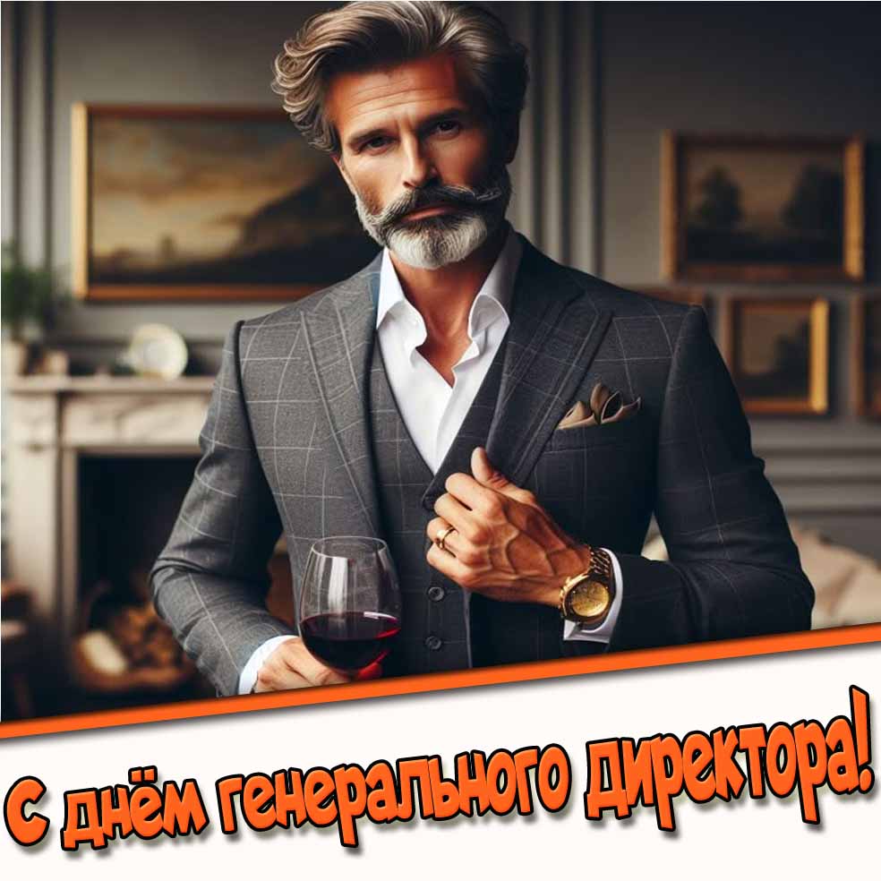 Стильная картинка с днём генерального директора