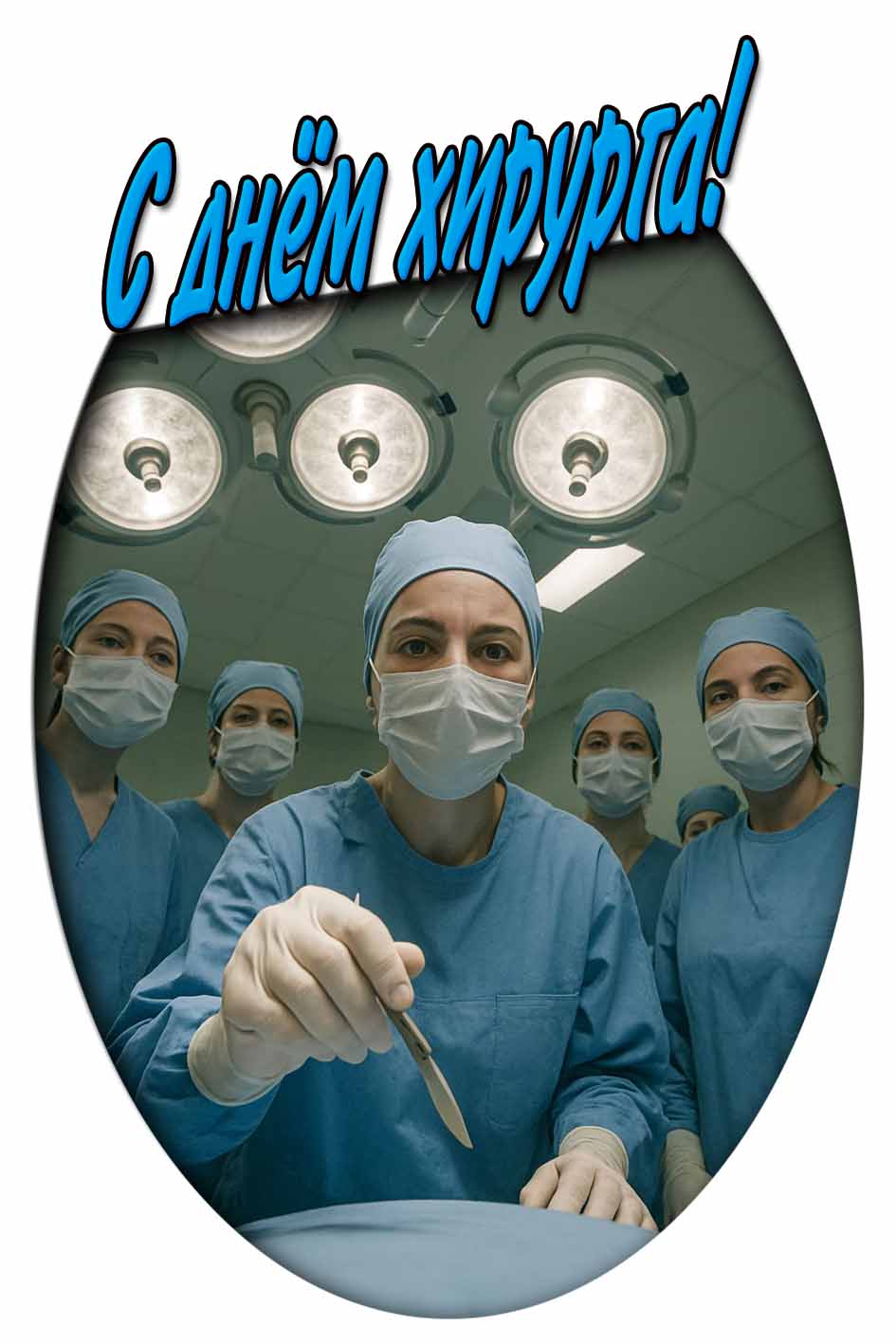 С днём хирурга! - открытка для женщины