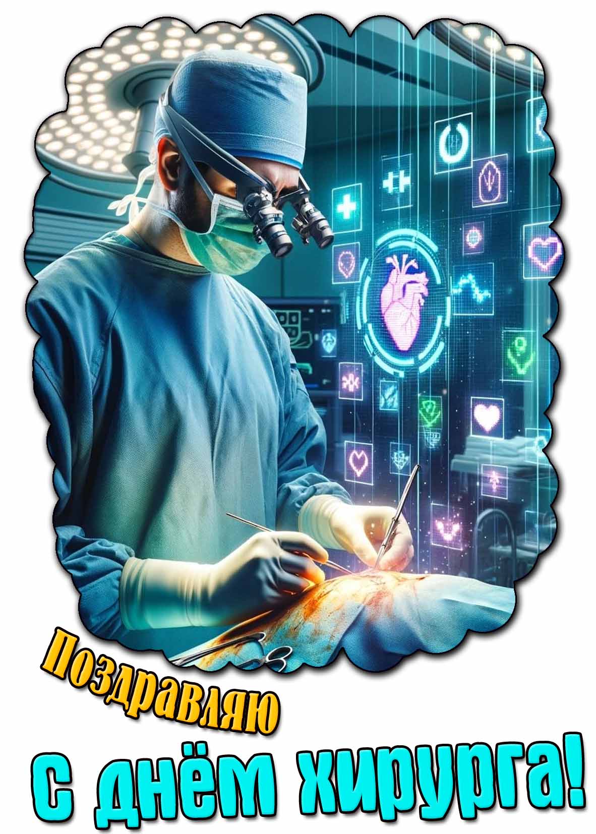 Красивая картинка "Поздравляю с днём хирурга!"