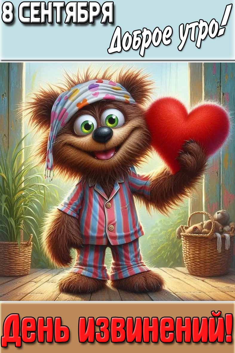 Картинка "8 сентября доброе утро! День извинений!"