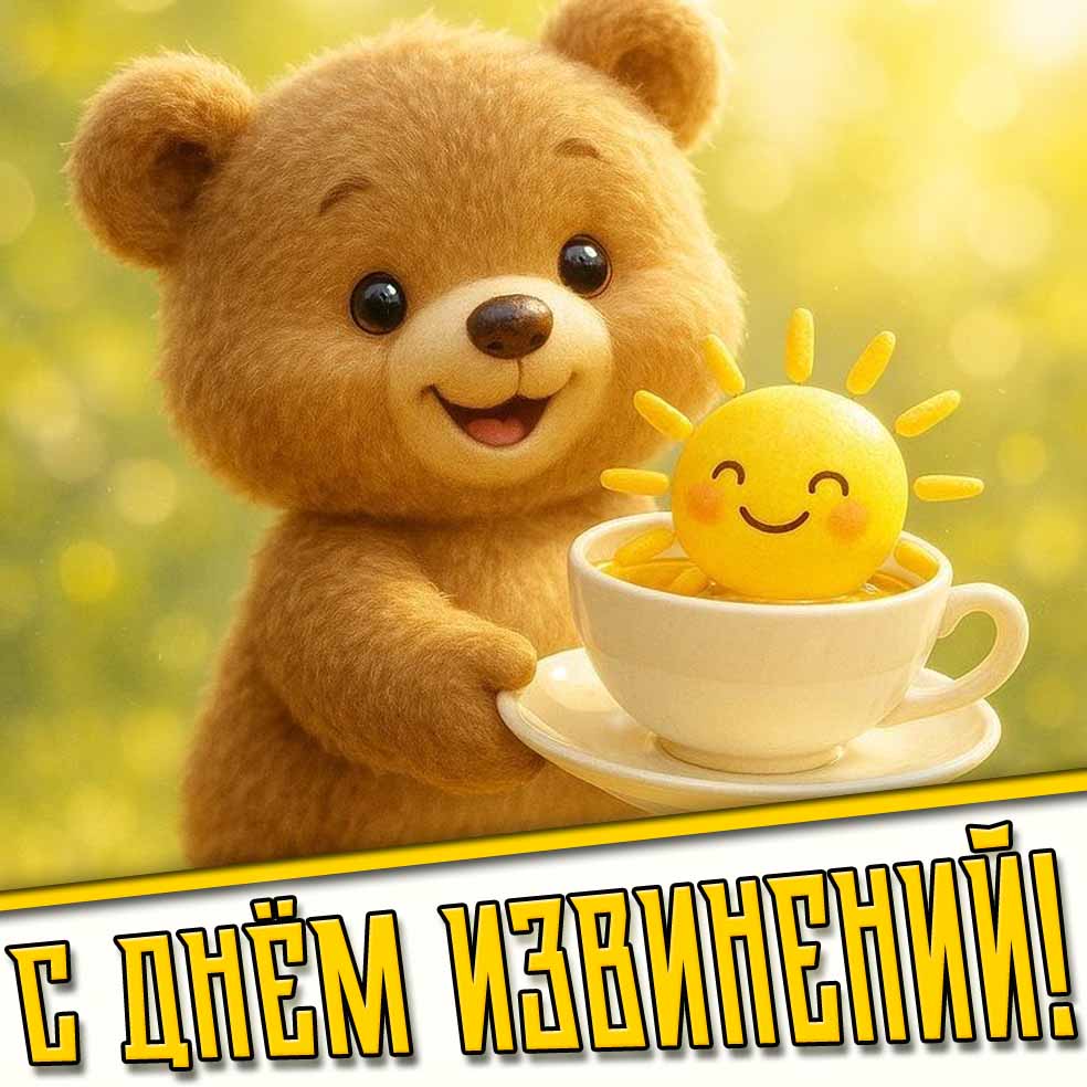 С днём извинений! - солнечная открытка