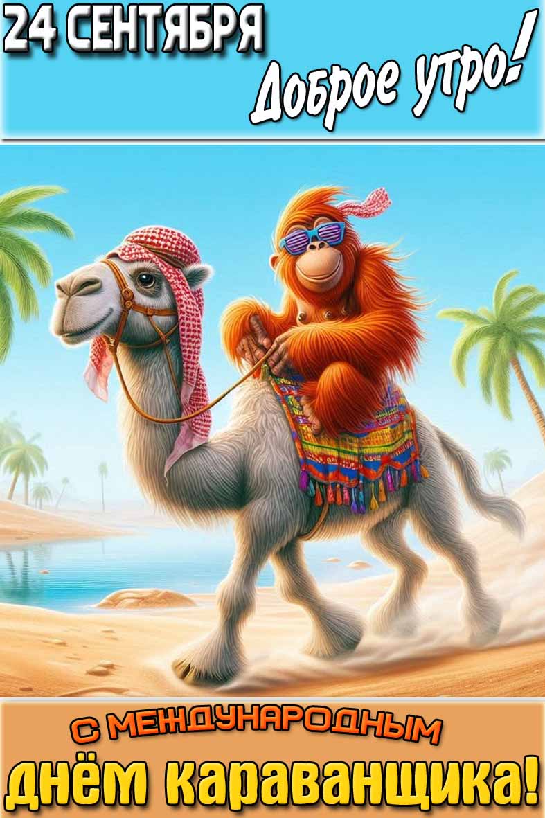 Прикольная картинка "24 сентября доброе утро! С Международным днём караванщика!"