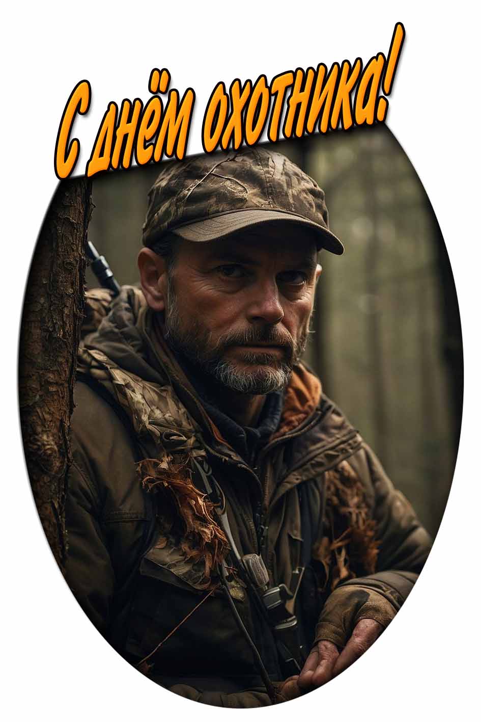 С днём охотника! - стильная картинка