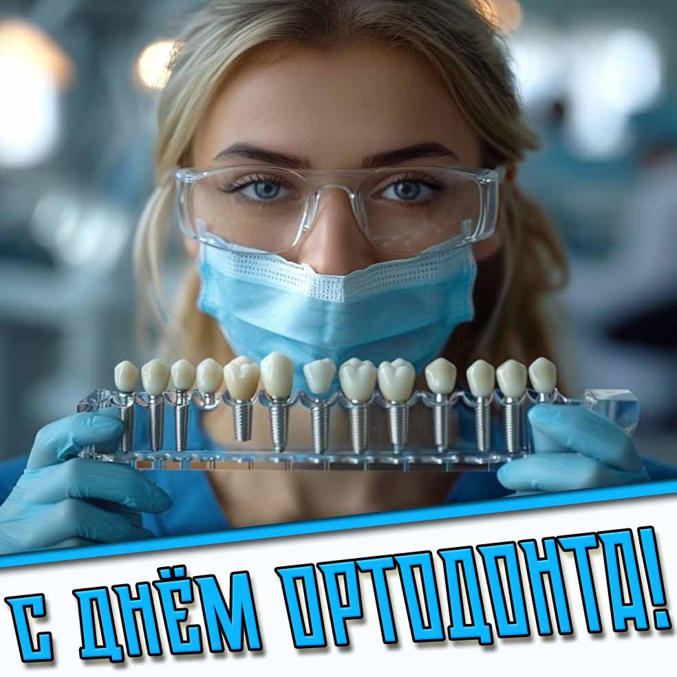С днём ортодонта! - открытка для женщины