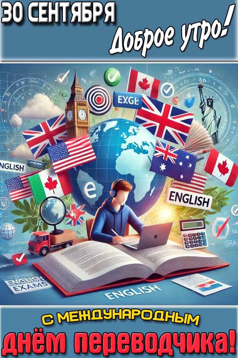 Картинка "30 сентября доброе утро! С международным днём переводчика!"