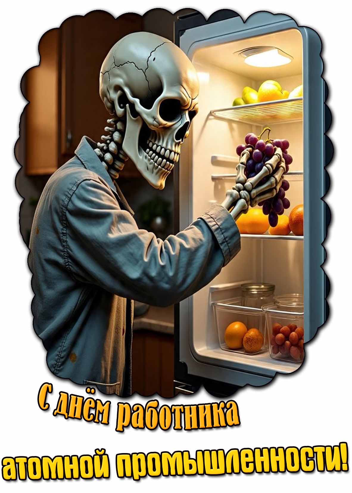 С днём работника атомной промышленности! - смешная открытка прикол
