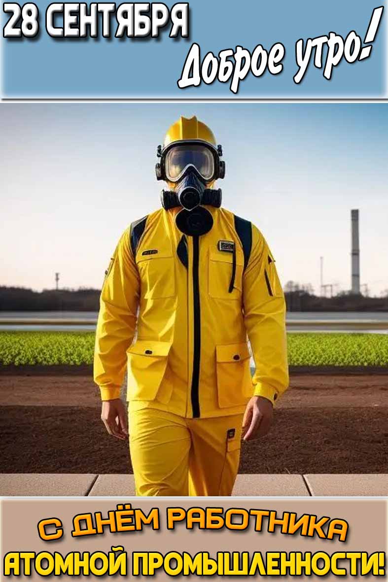 Картинка "28 сентября доброе утро! С днём работника атомной промышленности!"