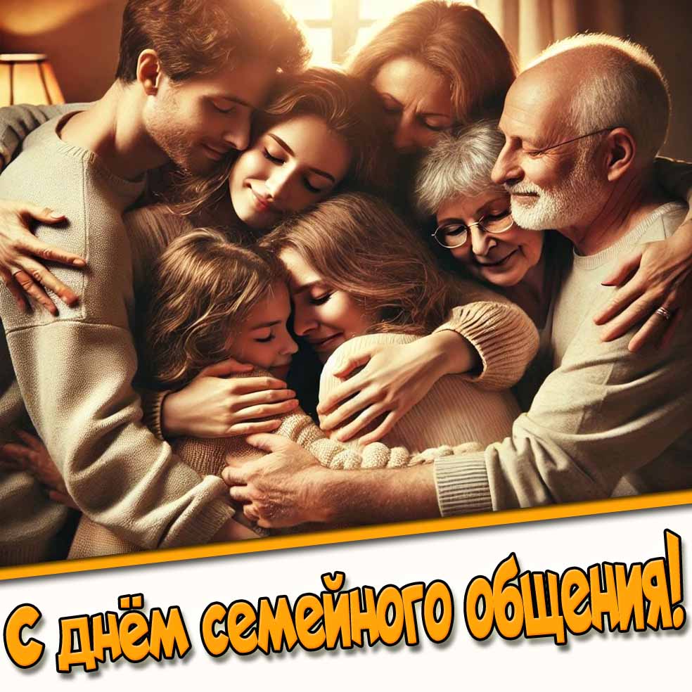 С днём семейного общения! - трогательная открытка