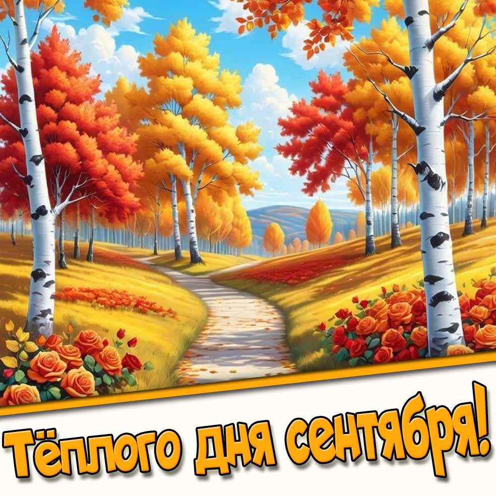Тёплого дня сентября! - красивая открытка