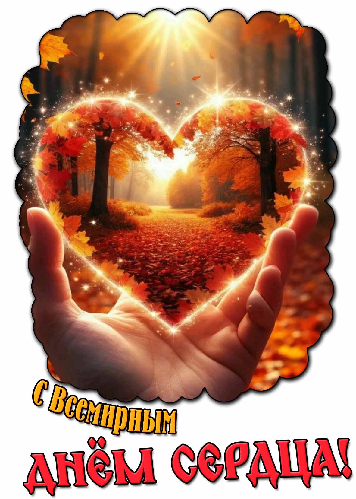 Открытка с Всемирным днём сердца