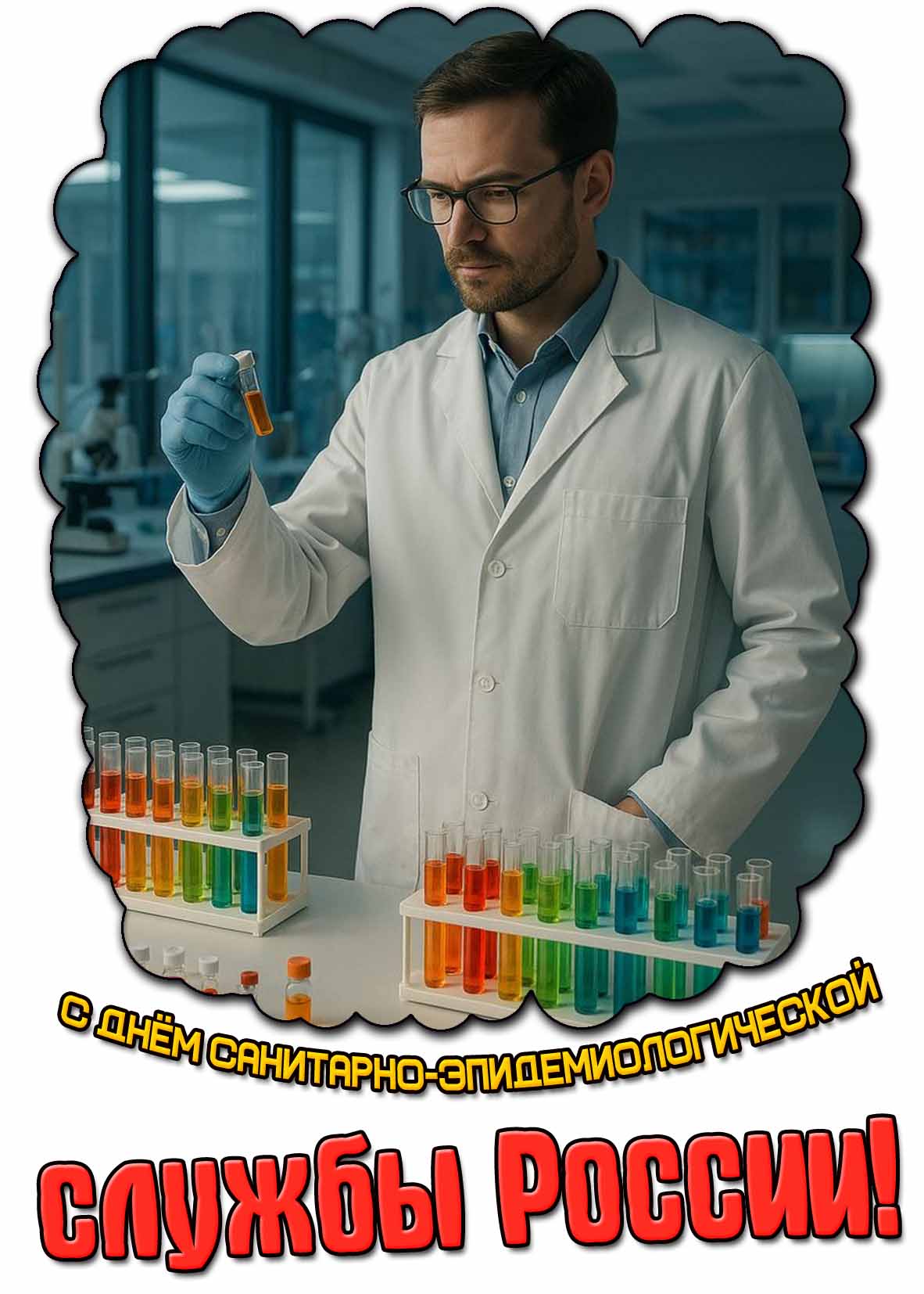 Прикольная открытка с днём санитарно-эпидемиологической службы России