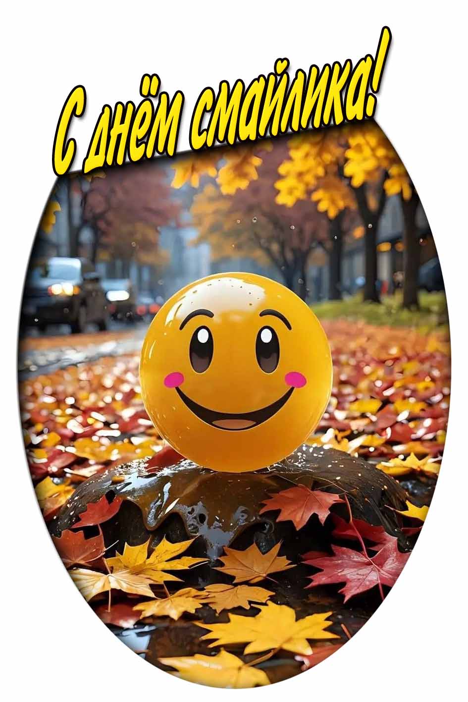 Осенняя картинка с днём смайлика