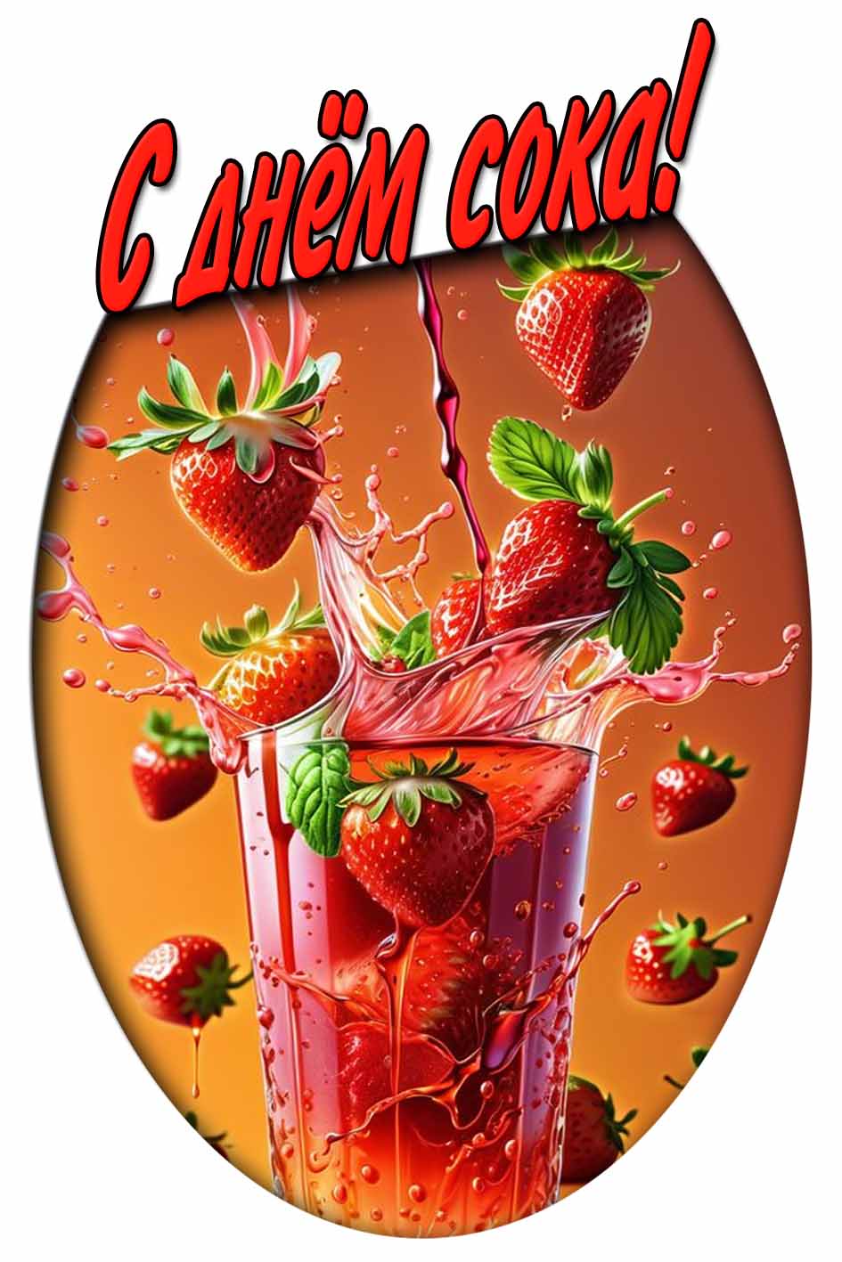 С днём сока! - красивая открытка