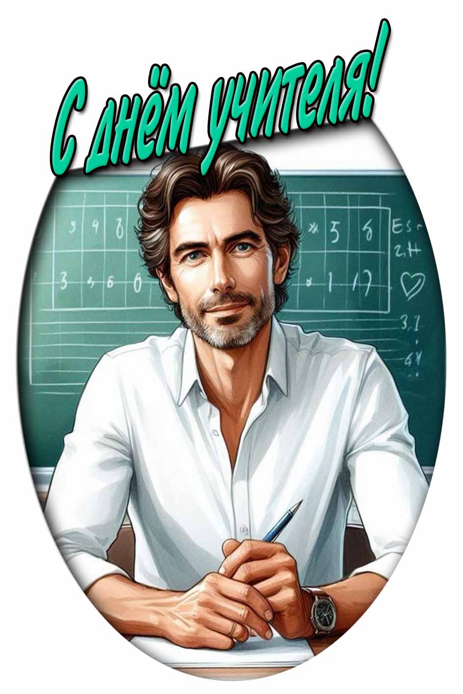 С днём учителя! - открытка для мужчины