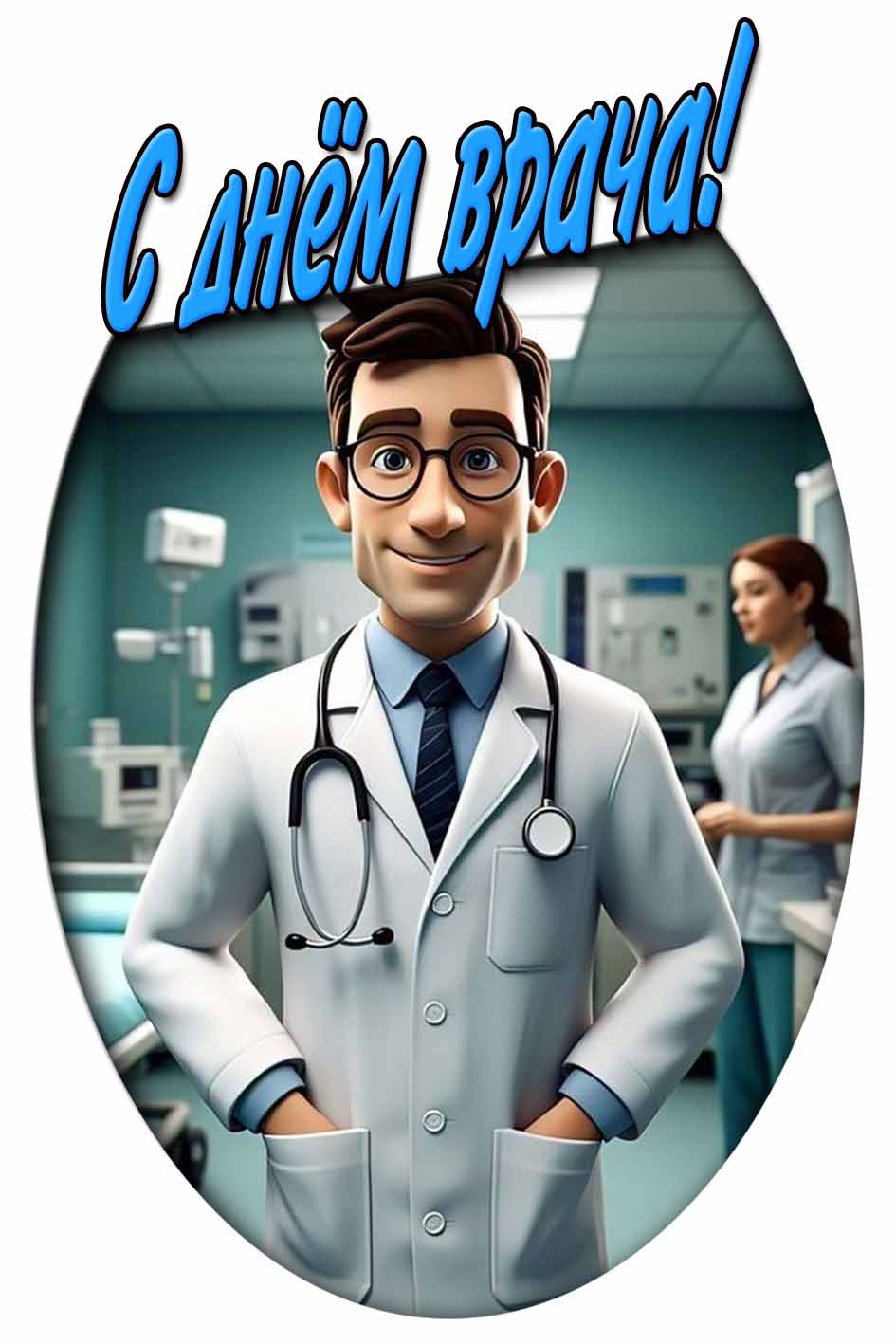 С днём врача! - открытка для мужчины