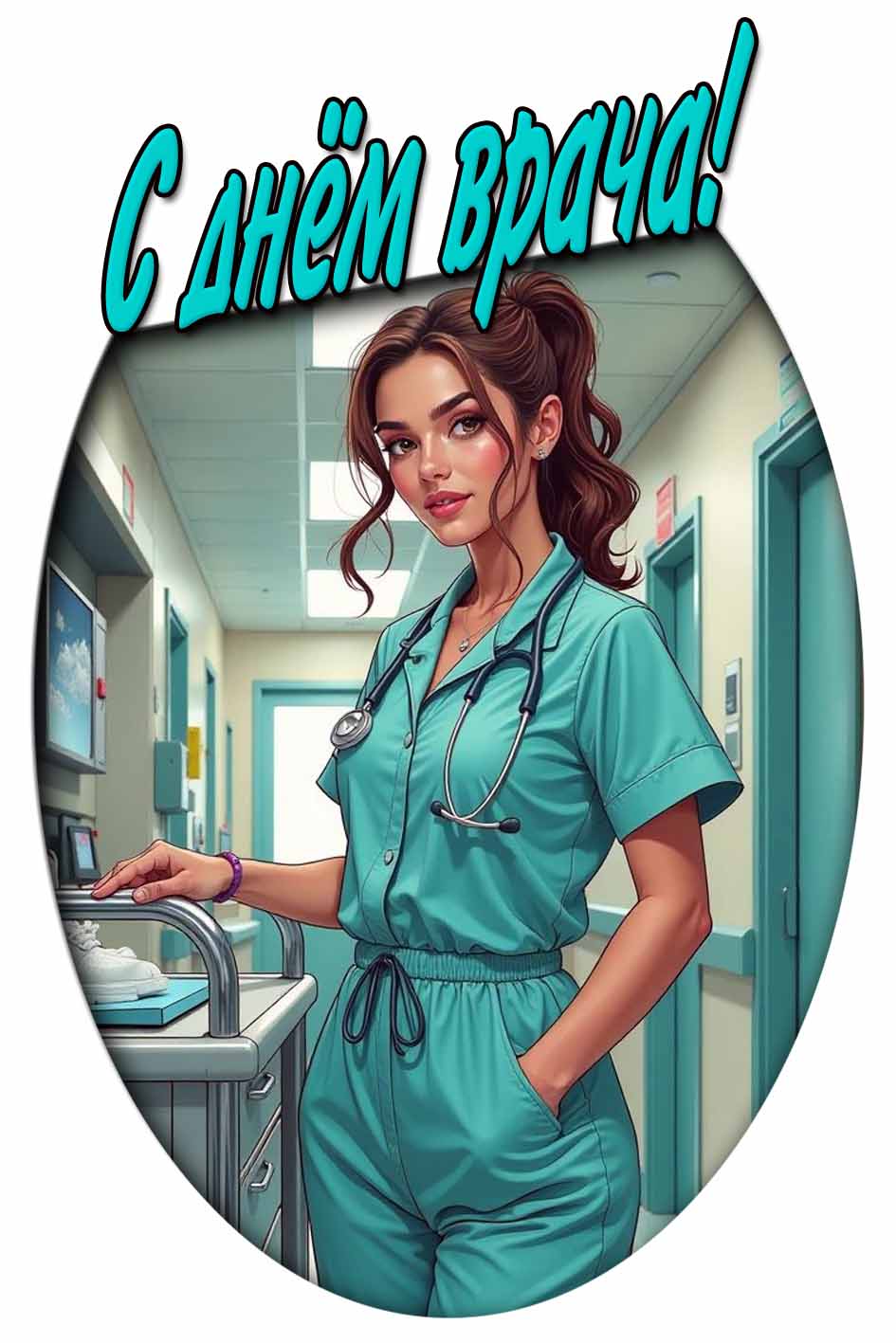 Открытка с днём врача