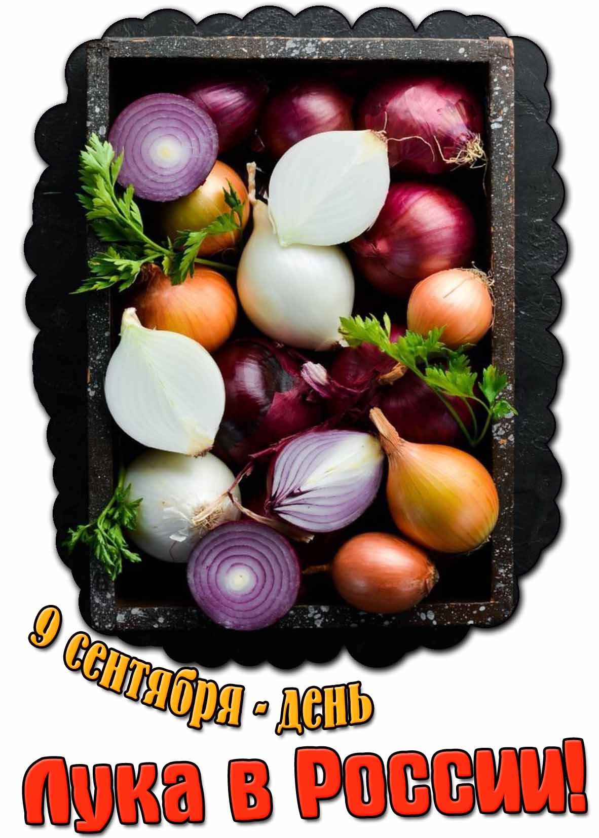 Открытка на день лука в России - 9 сентября 2025 года