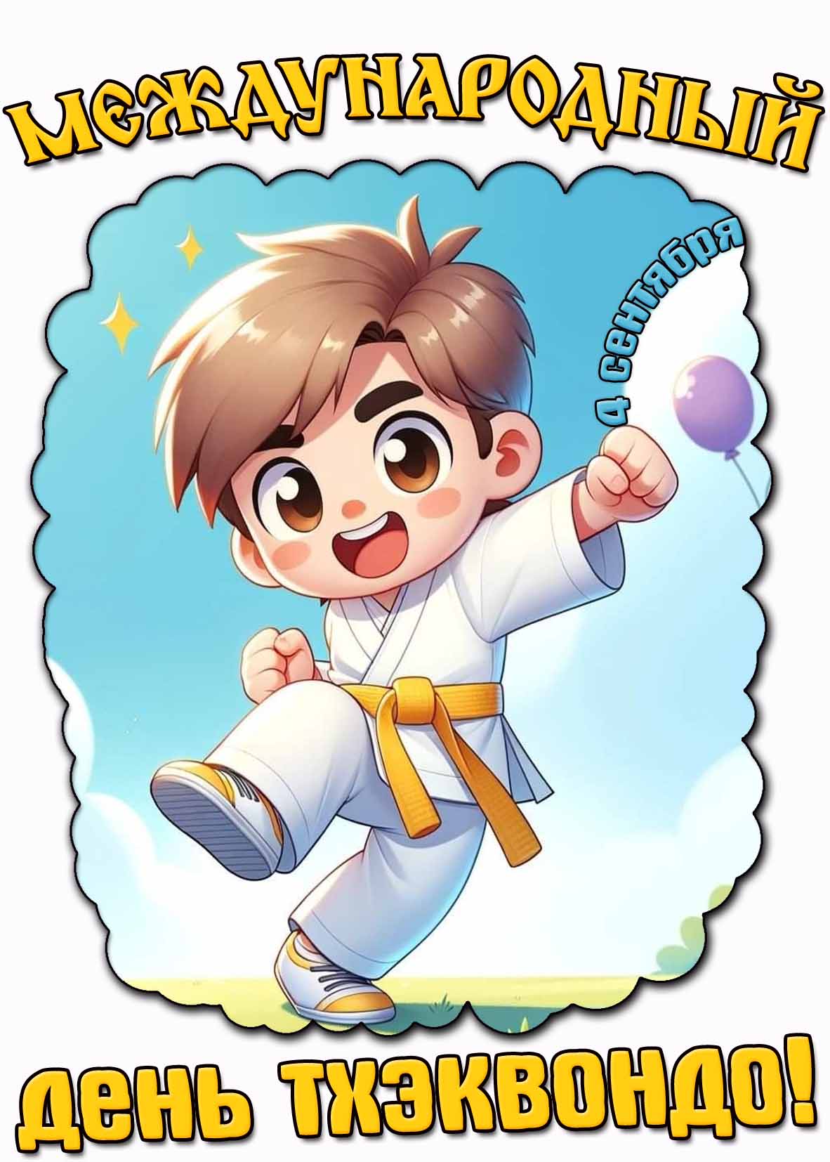 Открытка на Международный день тхэквондо 4 сентября