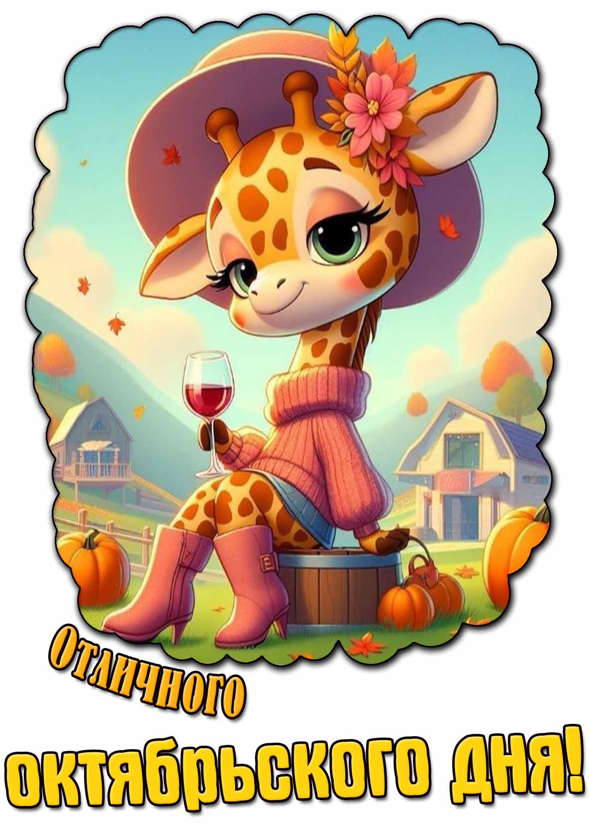 Мультяшная картинка отличного октябрьского дня