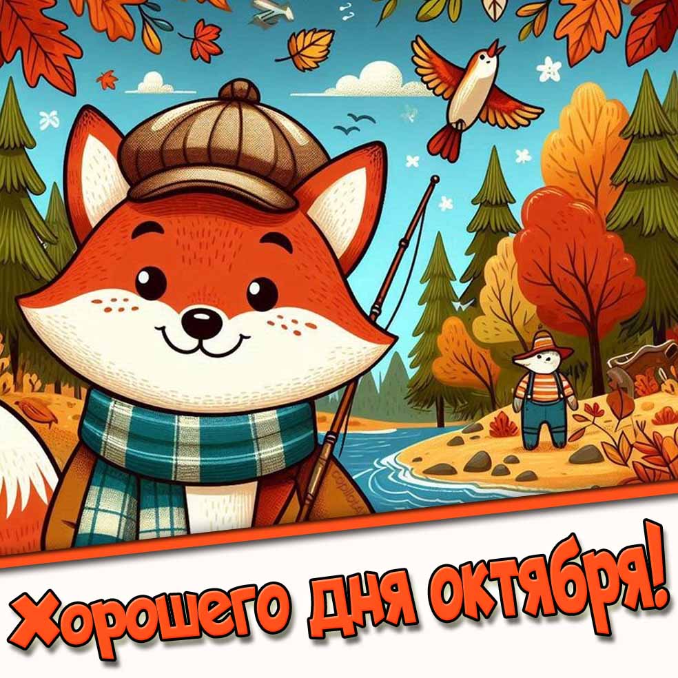 Открытка хорошего дня октября