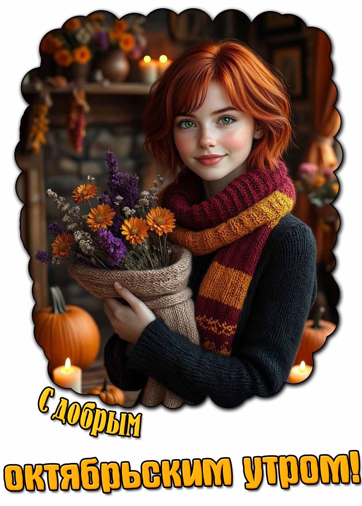 Открытка с добрым октябрьским утром