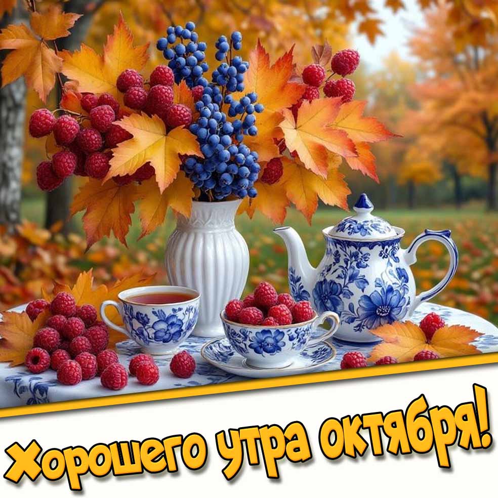 Хорошего утра октября! - осенняя картинка