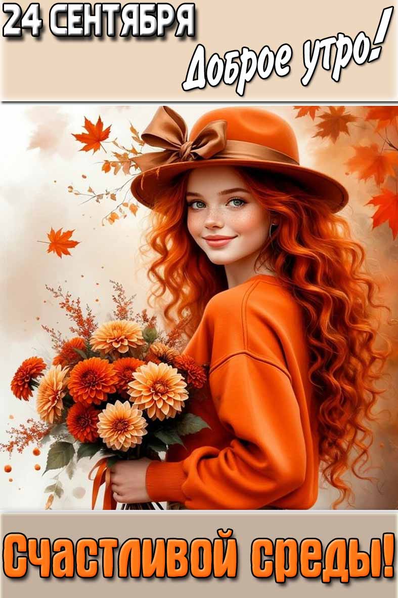Картинка "24 сентября доброе утро! Счастливой среды!"