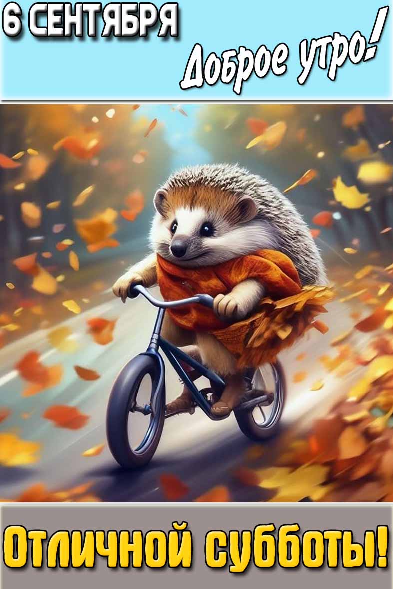 Открытка "6 сентября доброе утро! Отличной субботы!"