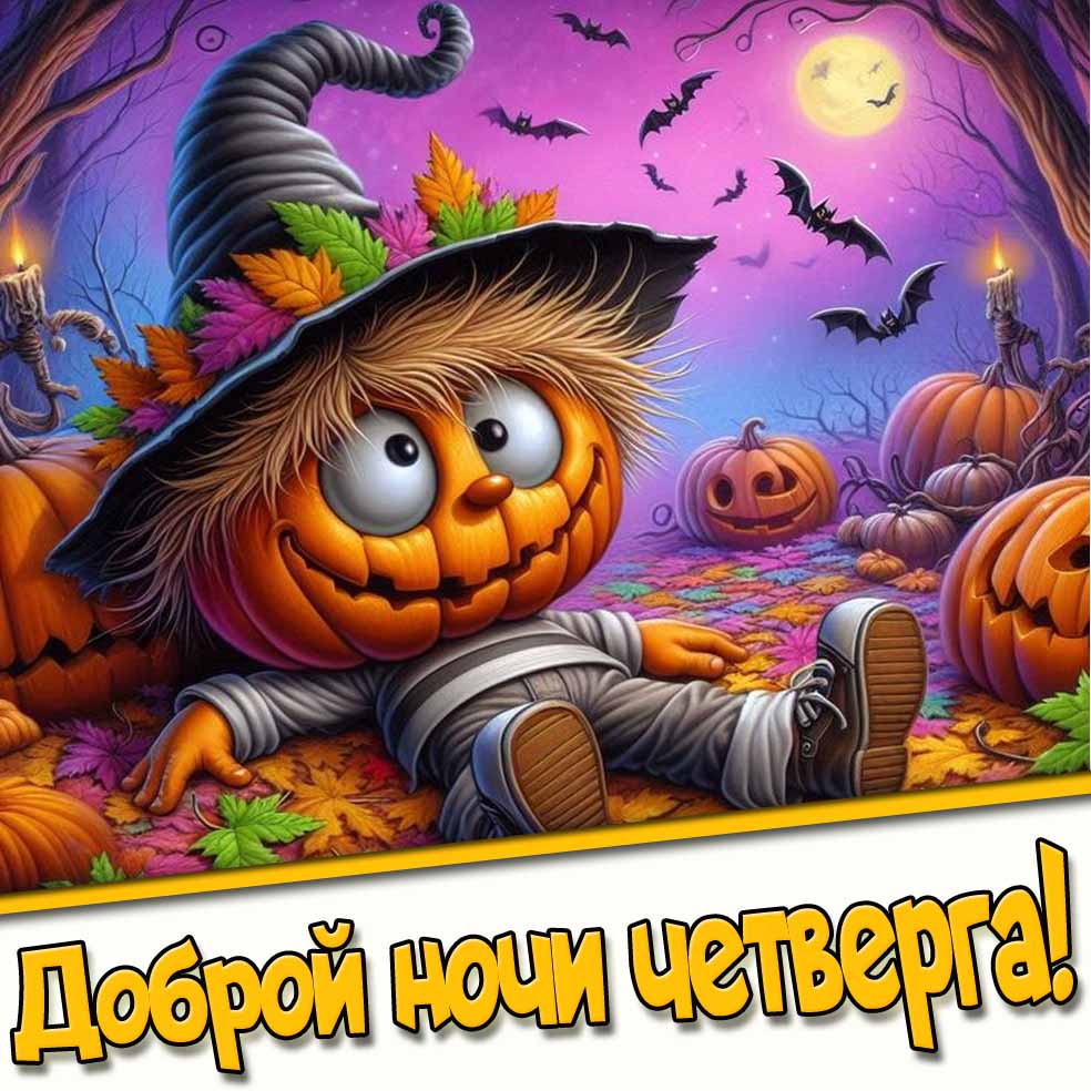 Доброй ночи четверга! - смешная осенняя картинка