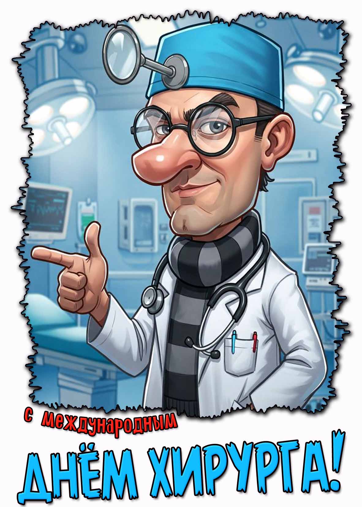 Прикольная открытка с международным днём хирурга