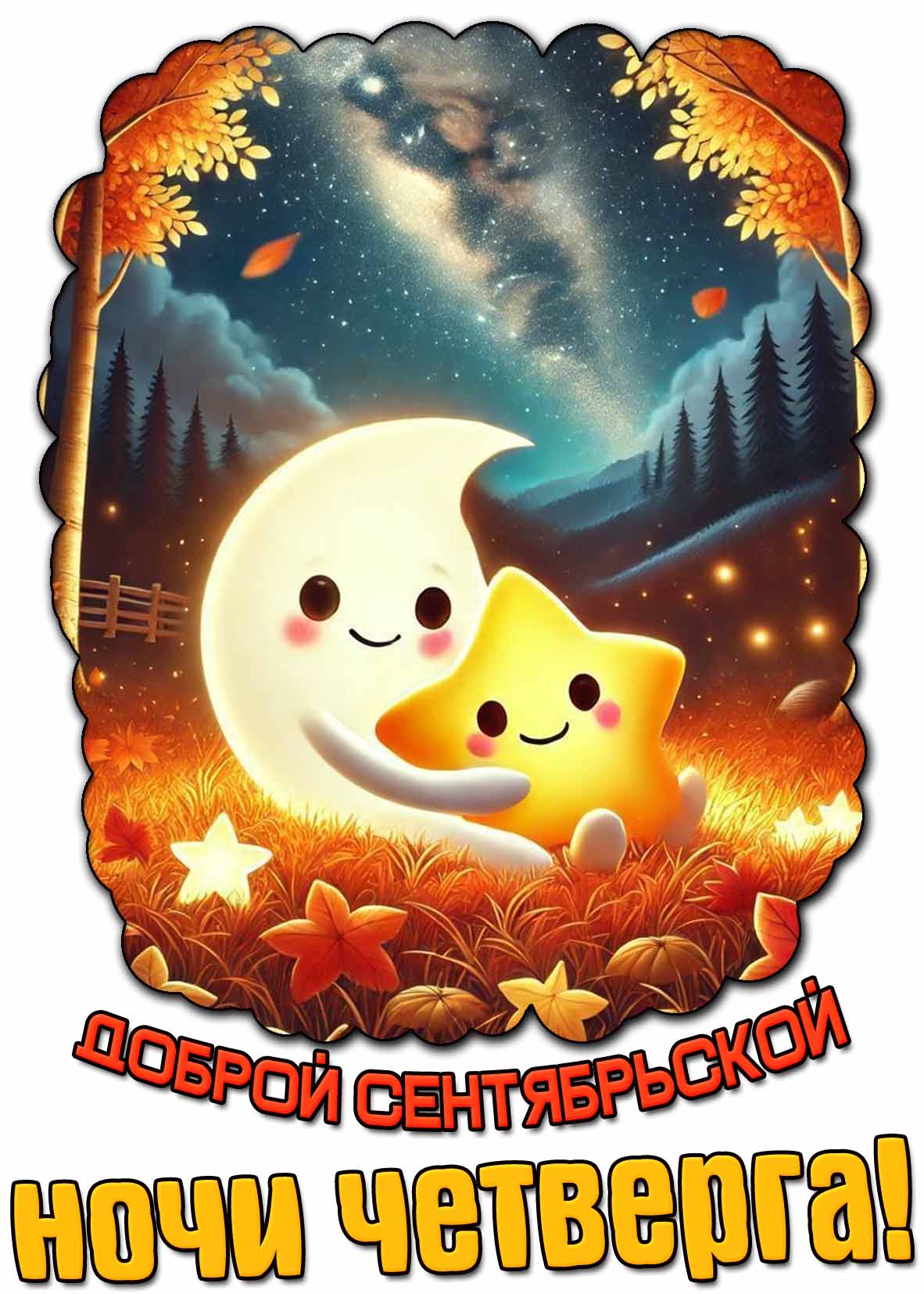 Картинка доброй сентябрьской ночи четверга