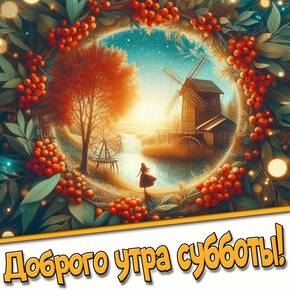Доброго утра субботы! - красивая осенняя открытка