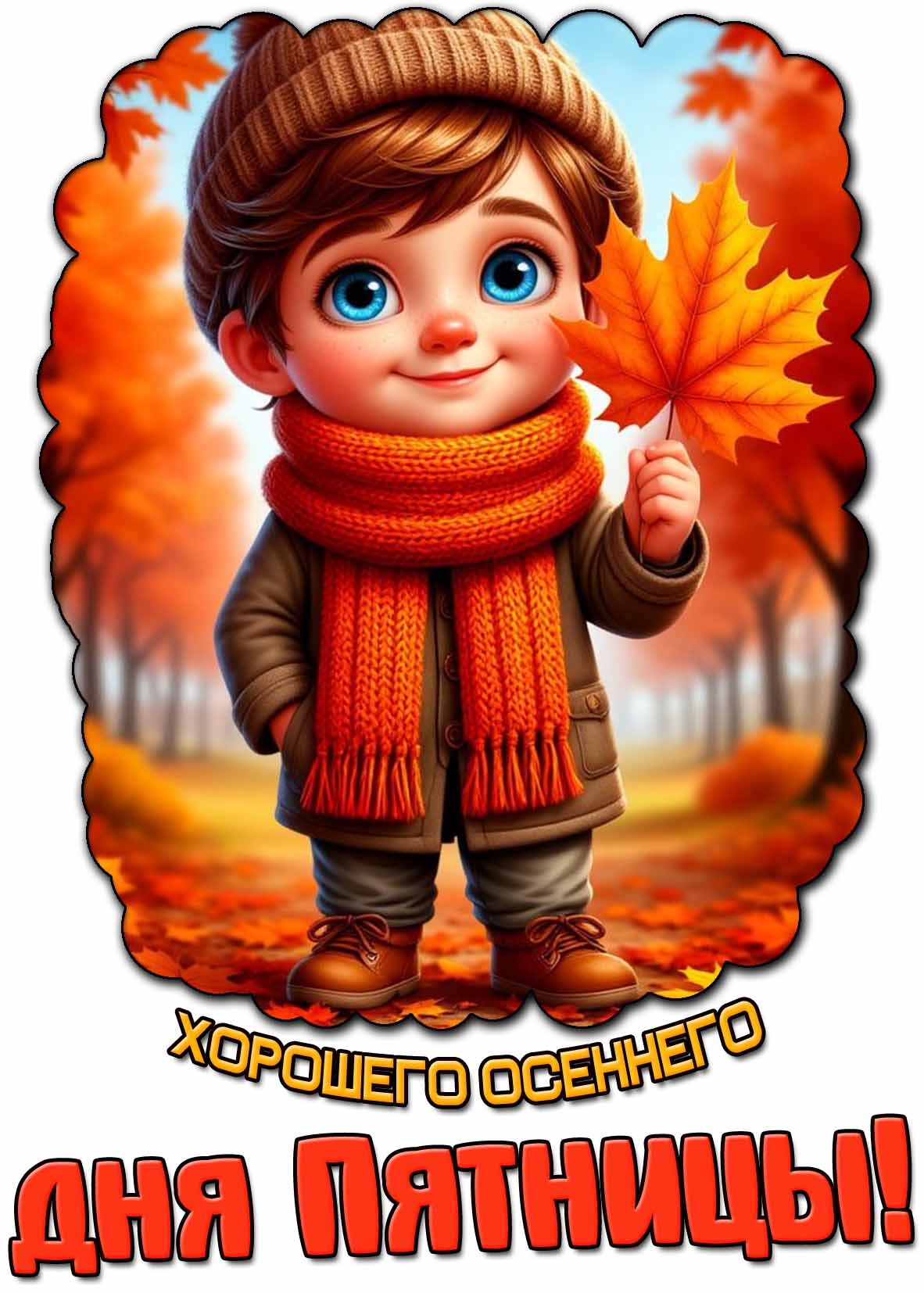 Открытка хорошего осеннего дня пятницы