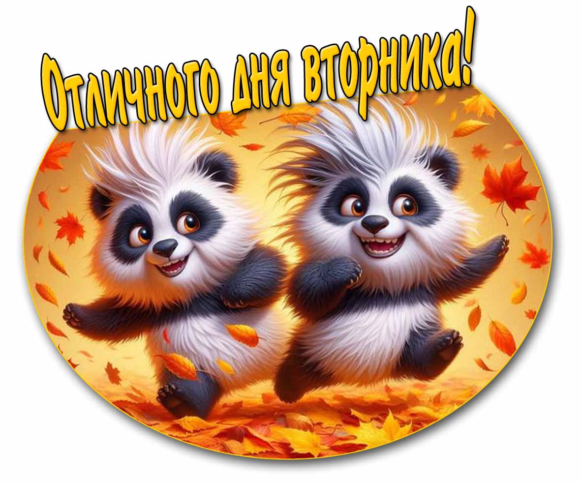 Отличного дня вторника! - прикольная осенняя картинка