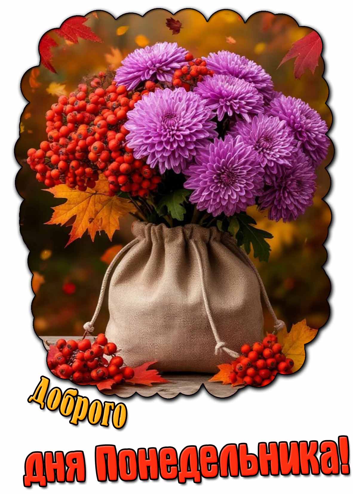 Красивая осенняя картинка доброго дня понедельника