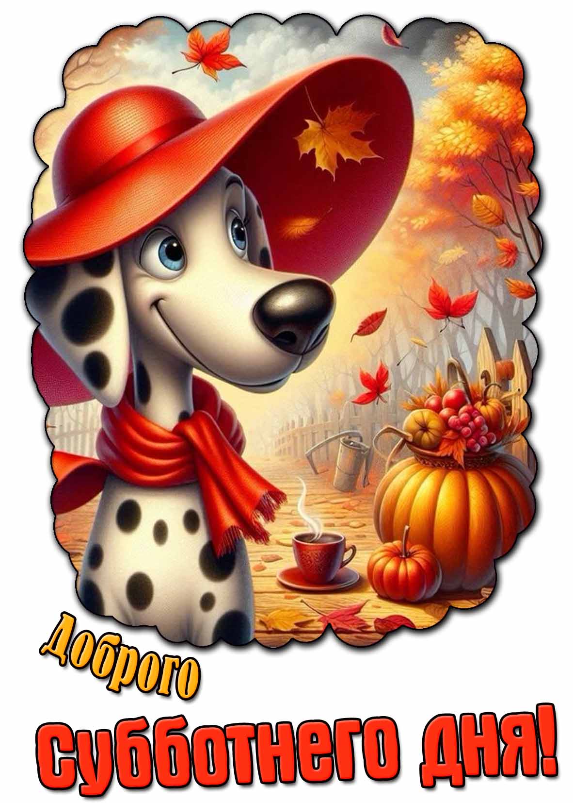 Доброго субботнего дня! - красивая осенняя картинка