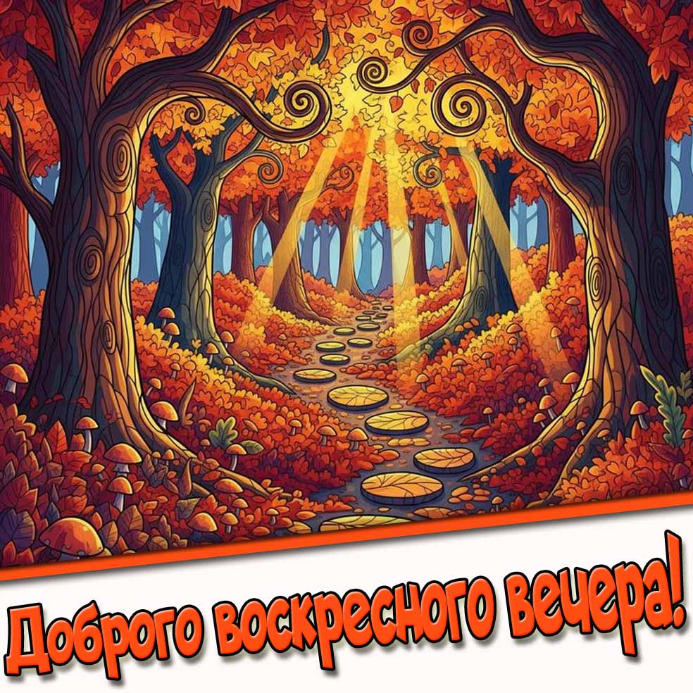 Доброго воскресного вечера! - осенняя картинка